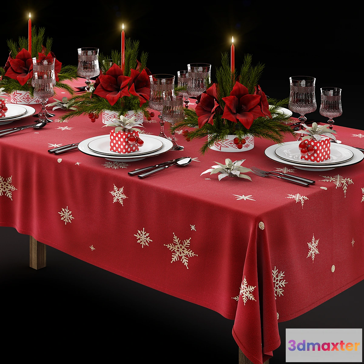 1343879 - Christmas Tableware 3D Max