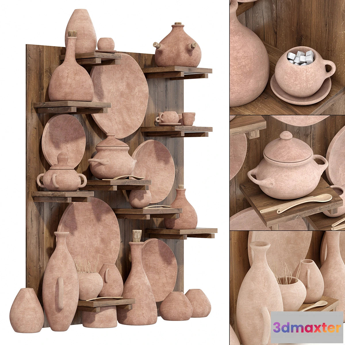 1356726 - Dishes clat rack n10 _ Clay crockery rack - No.2 3D Max