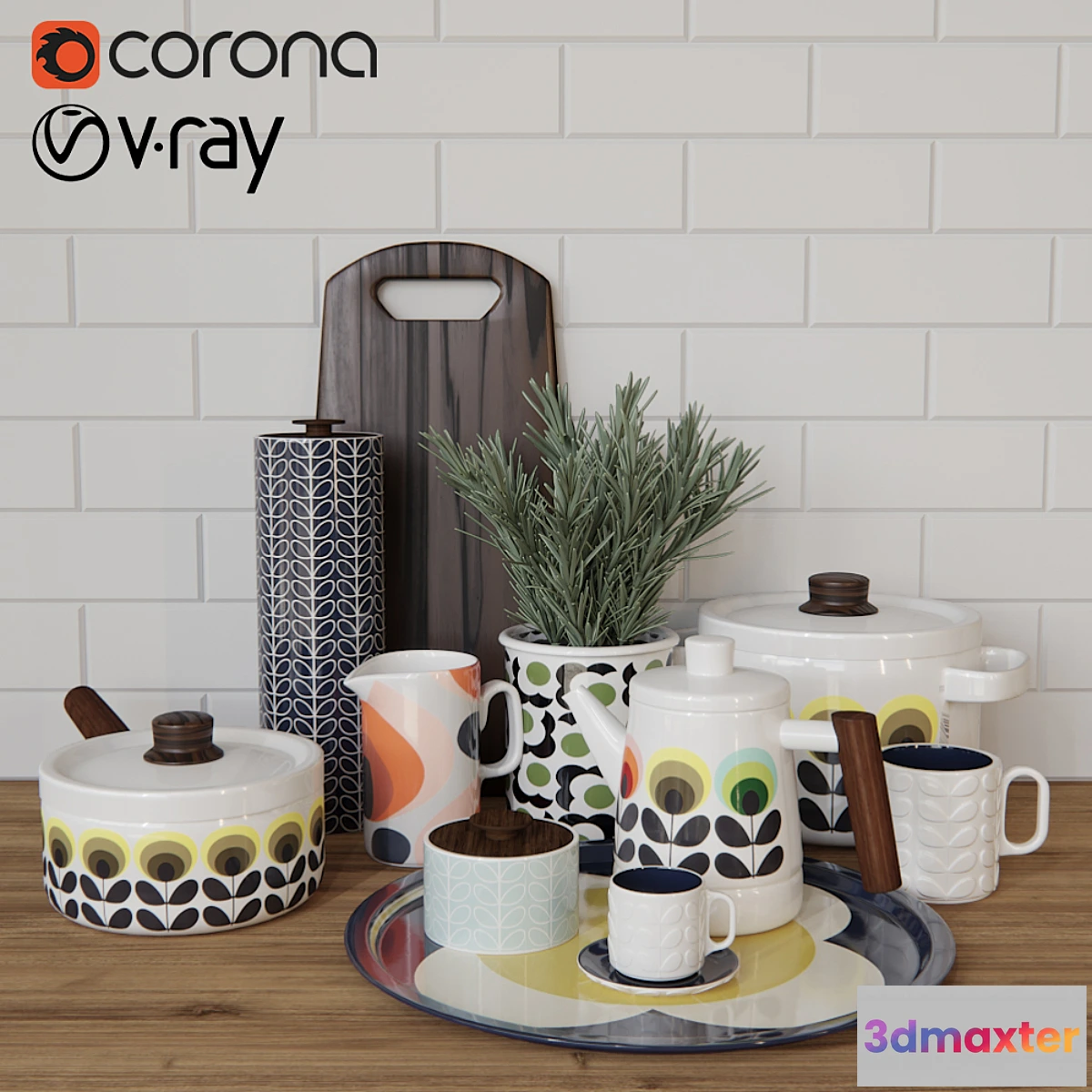 1407990 - Orla Kiely_kitchen set 3D Max