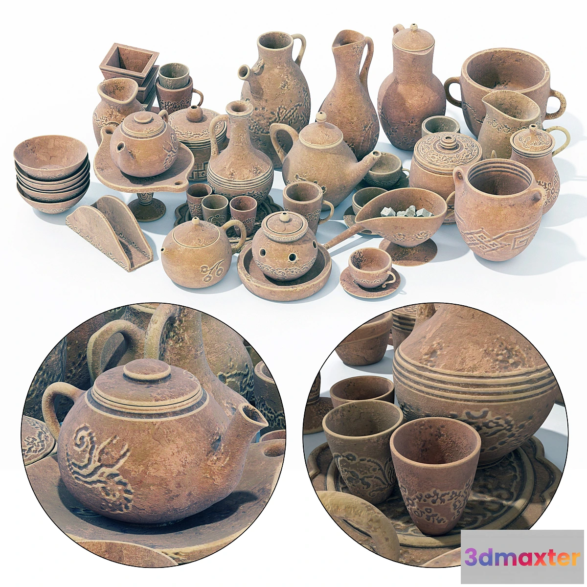 1409506 - Dishes clay decor n18 _ Clay dishes No. 18 3D Max