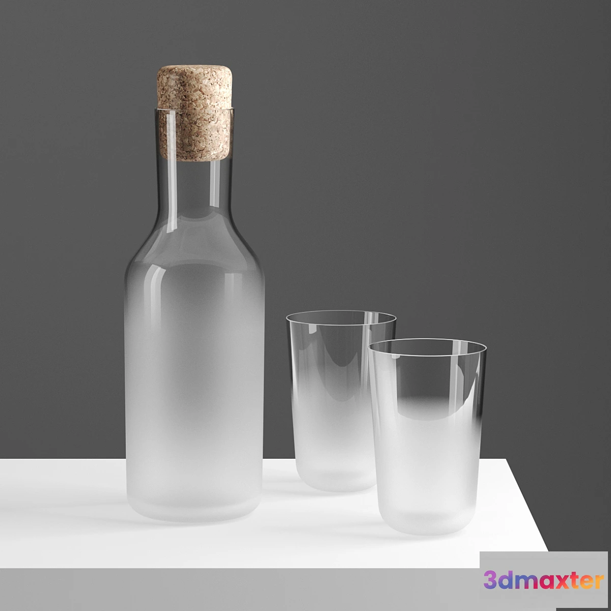 1411728 - Frost glass and carafe by Front for Stelton 3D Max