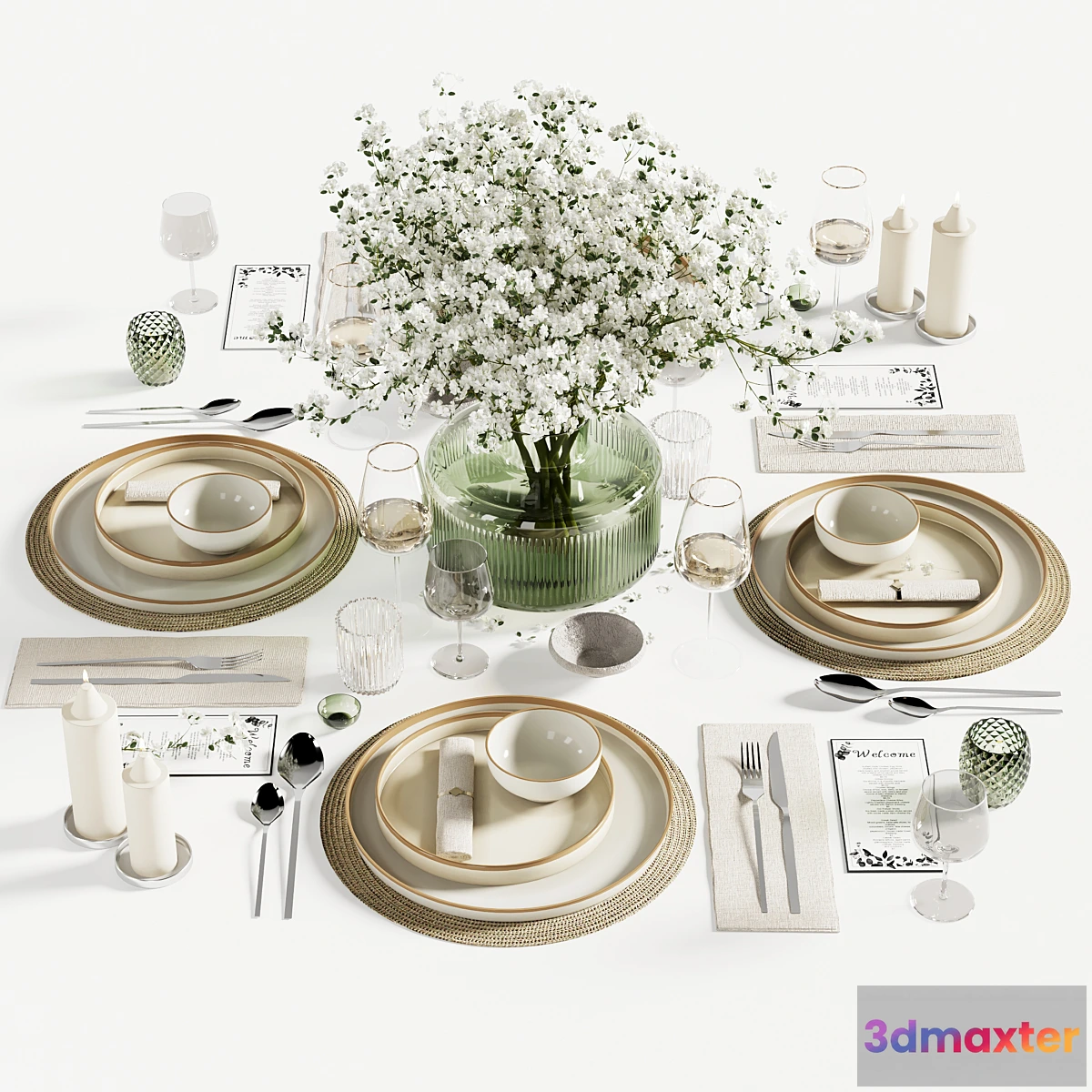 1420120 - tableware set14 3D Max