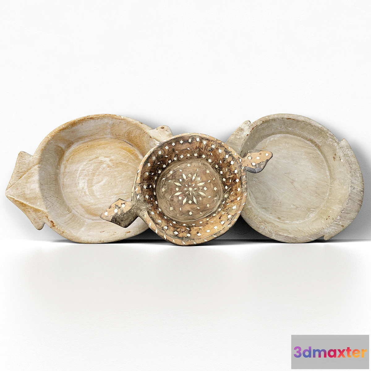 1427248 - Vintage wood bowls 3D Max