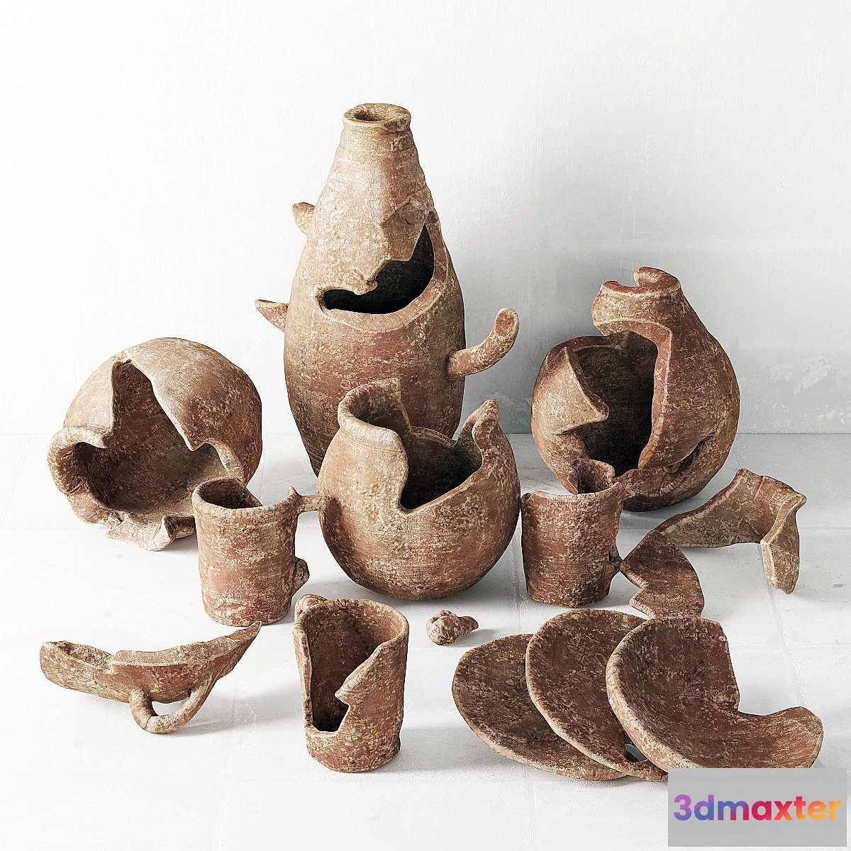 1430614 - Old dishes clay _ Old clay dishes 3D Max