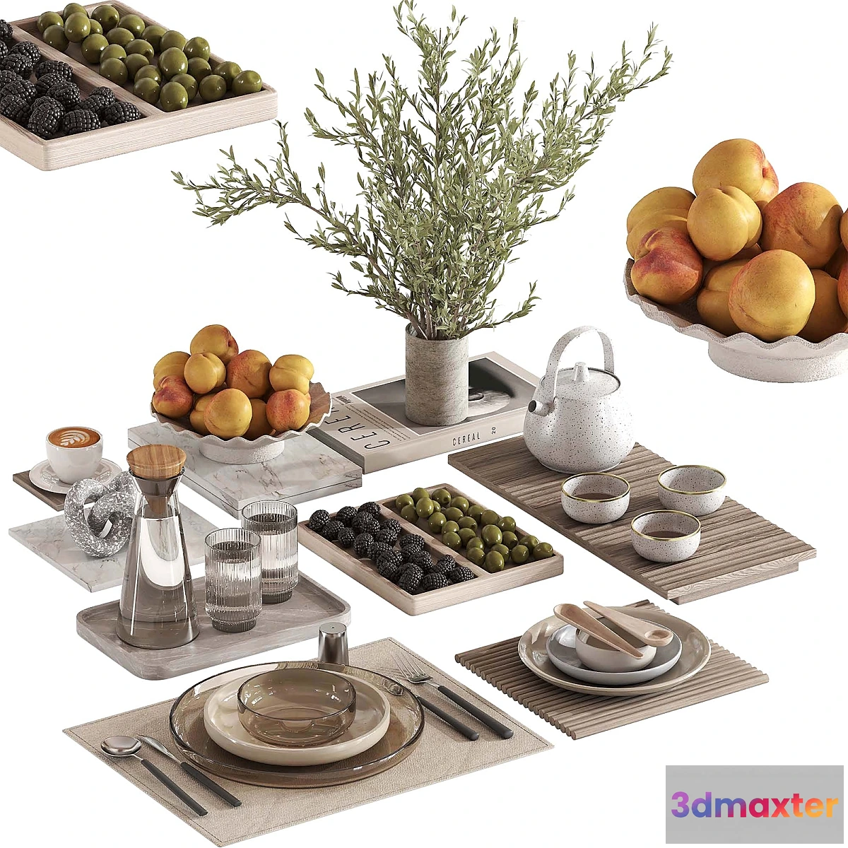 1442518 - Tableware setting N032 3D Max