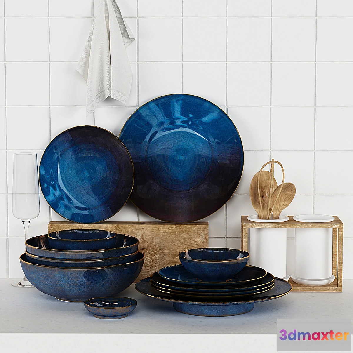 1444776 - Kitchen decorative set 3D Max