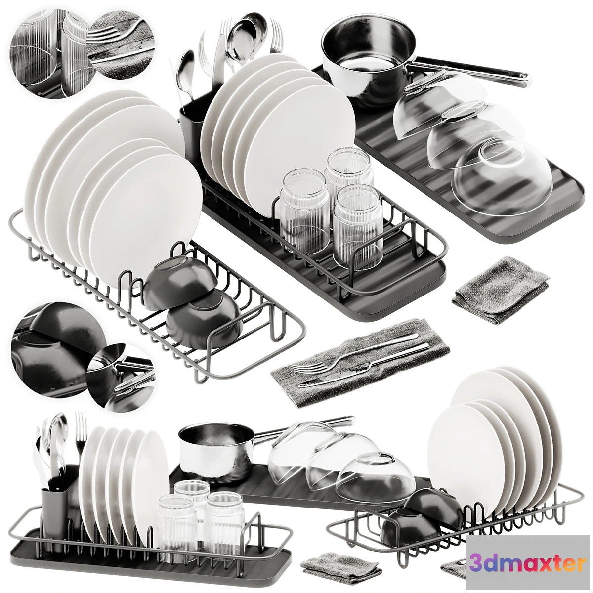1454676 - IKEA LILLHAVET Multifunctional dish rack set 3D Max
