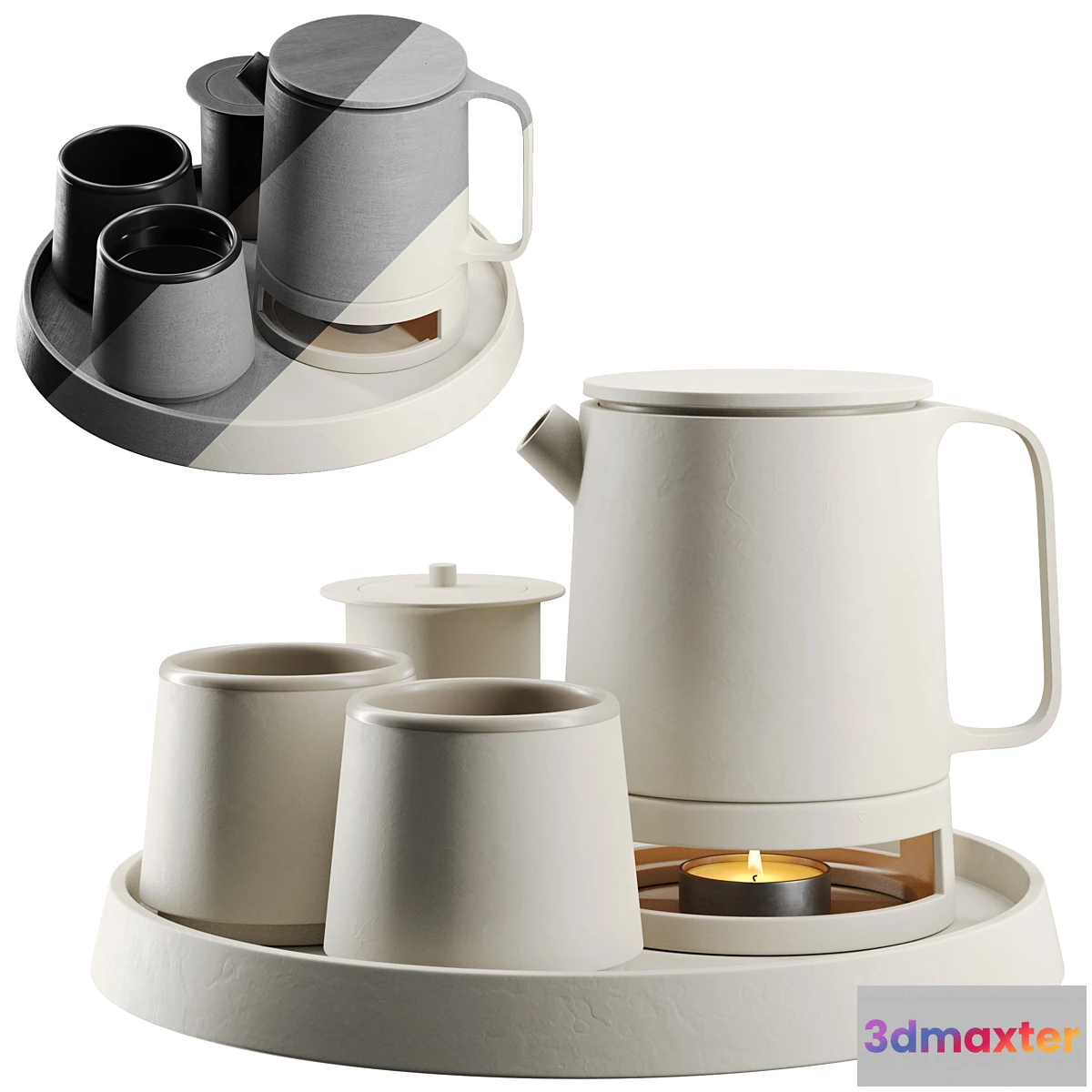 1457558 - Decorative tea set for coffee table 10 3D Max