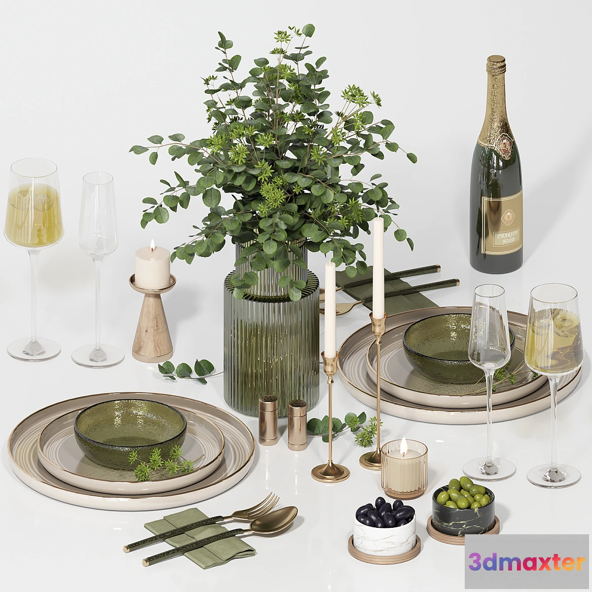 1463130 - Tableware Set 01 3D Max