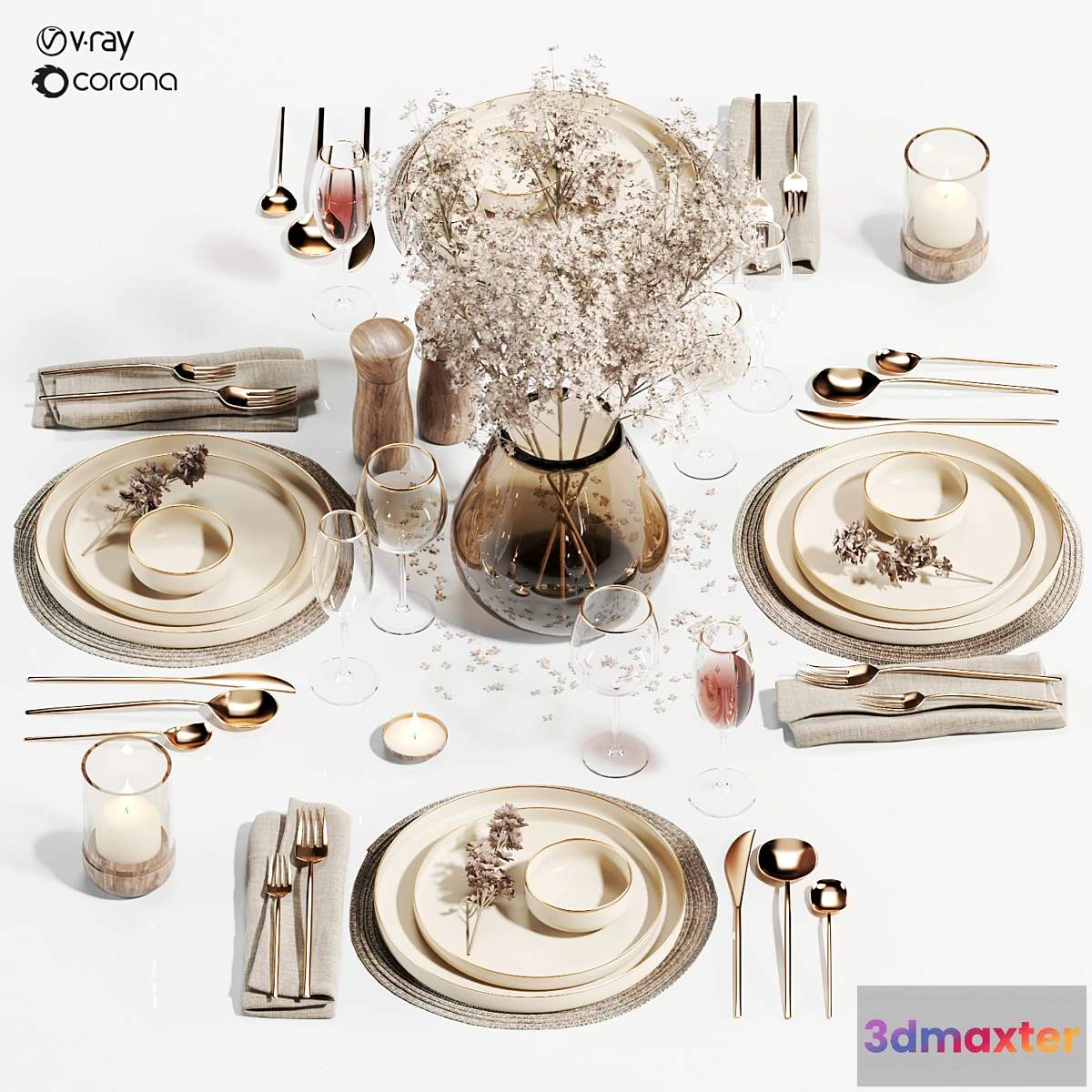 1479134 - Tableware set01 3D Max