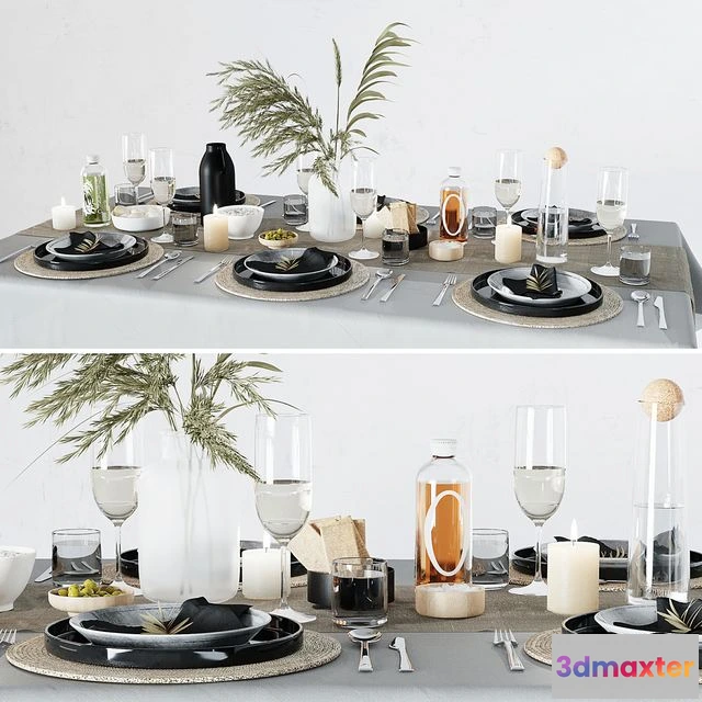 1540445 - Breakfast table setting 3D Max