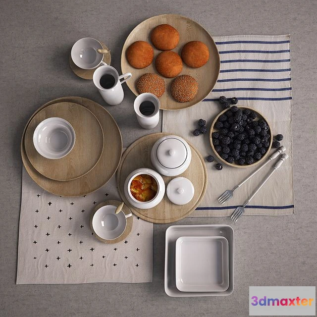 1552435 - Serving with blackberries 3D Max