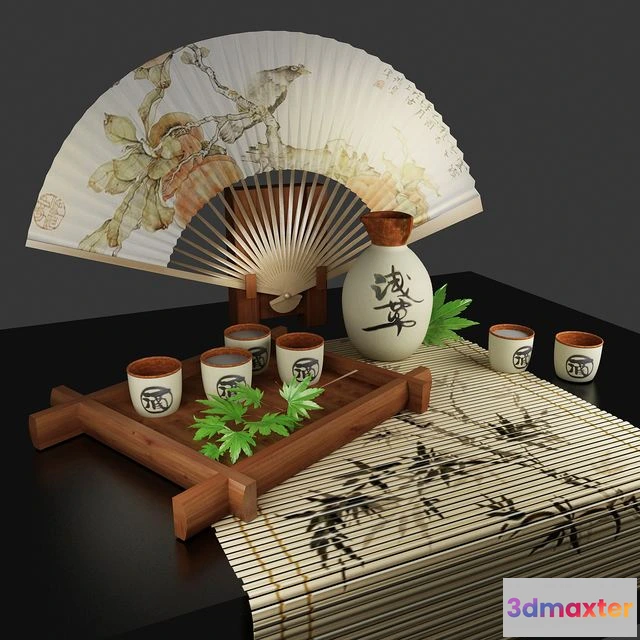1557691 - Set Sake 3D Max