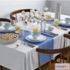 1564926 - Tableware with magnolia 3D Max