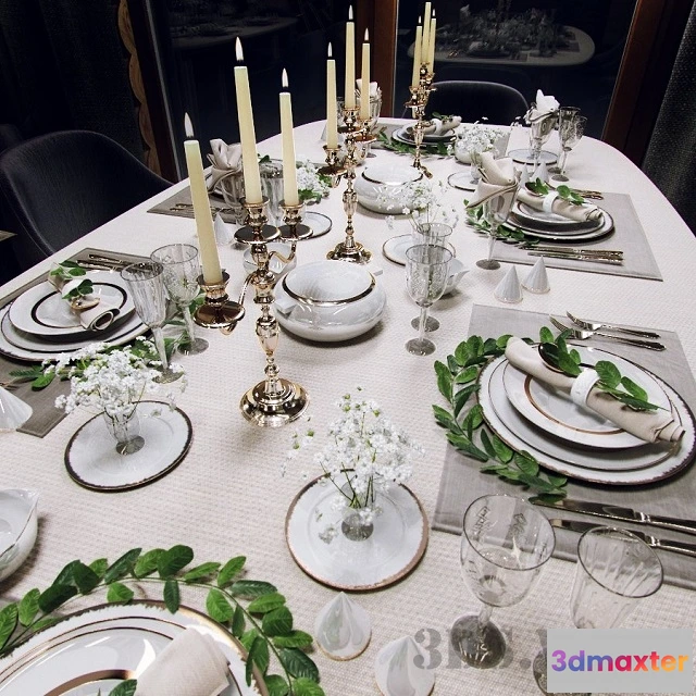 1646810 - kitchen - Table setting 3D Max