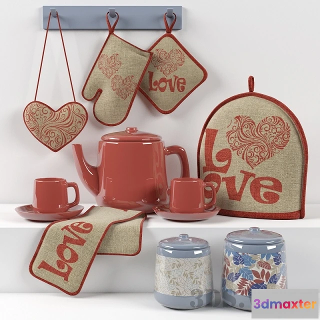 1646822 - kitchen - Decorative tea set 3D Max