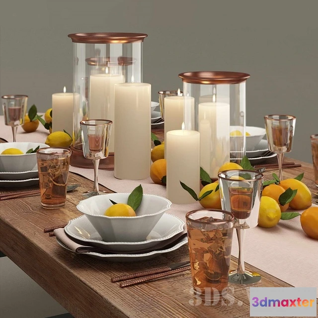 1646830 - kitchen - Pottery Barn setting 3D Max