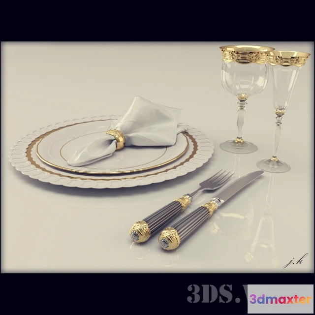 1646848 - kitchen - BEAUTIFUL CLASSIC TABLEWARE 3D Max