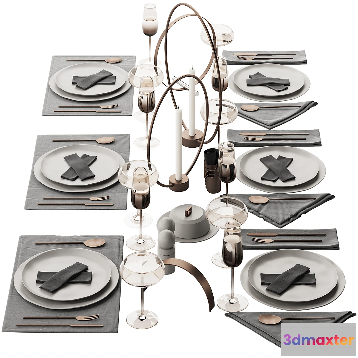 564299 - 064 Tableware decor set 02 biege and bronze 00