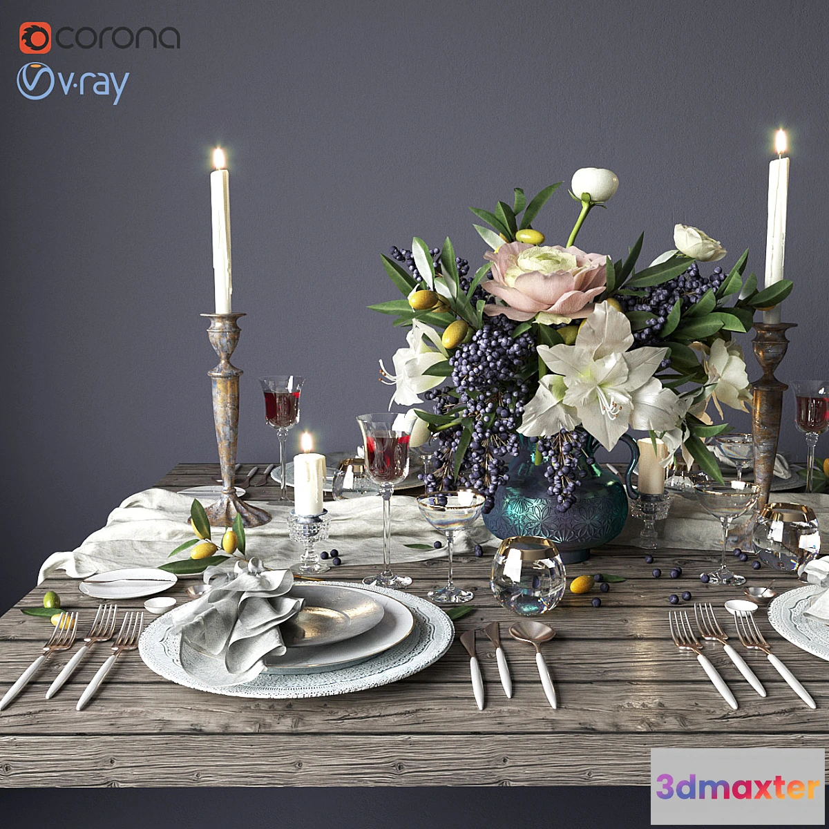 564353 - Boho style table setting