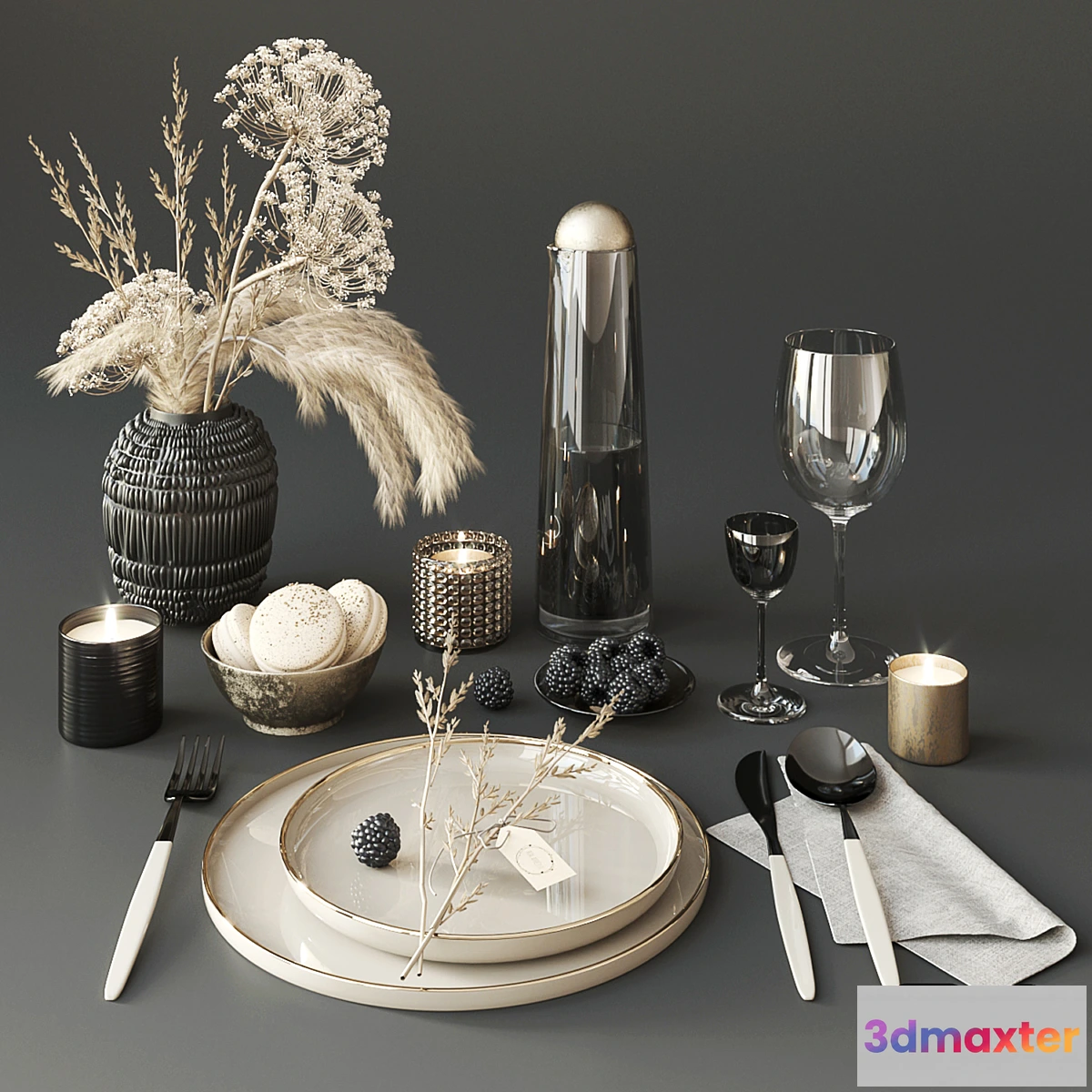 592586 - Tableware with heracleum