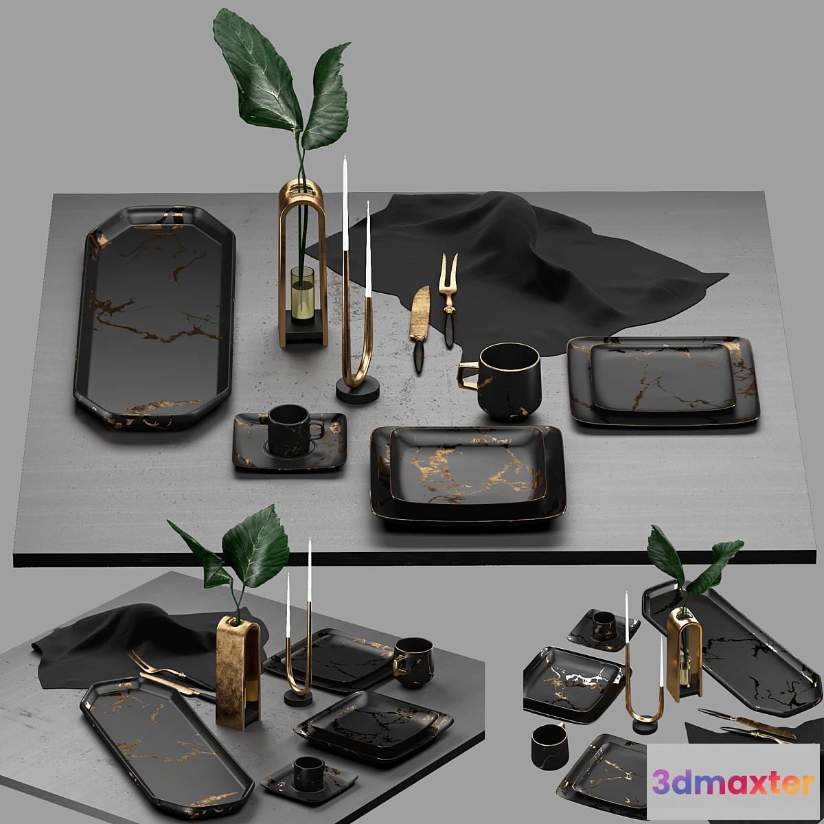 592660 - Gold_Design_Plate_Set