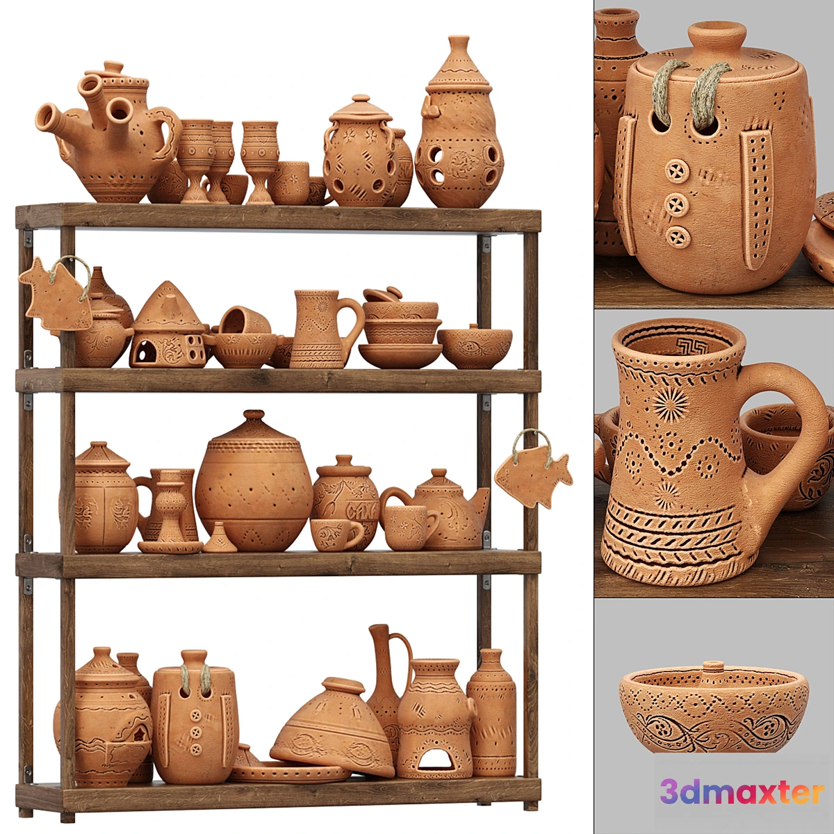 593604 - Dishes clay n21 _ Clay dishes №21