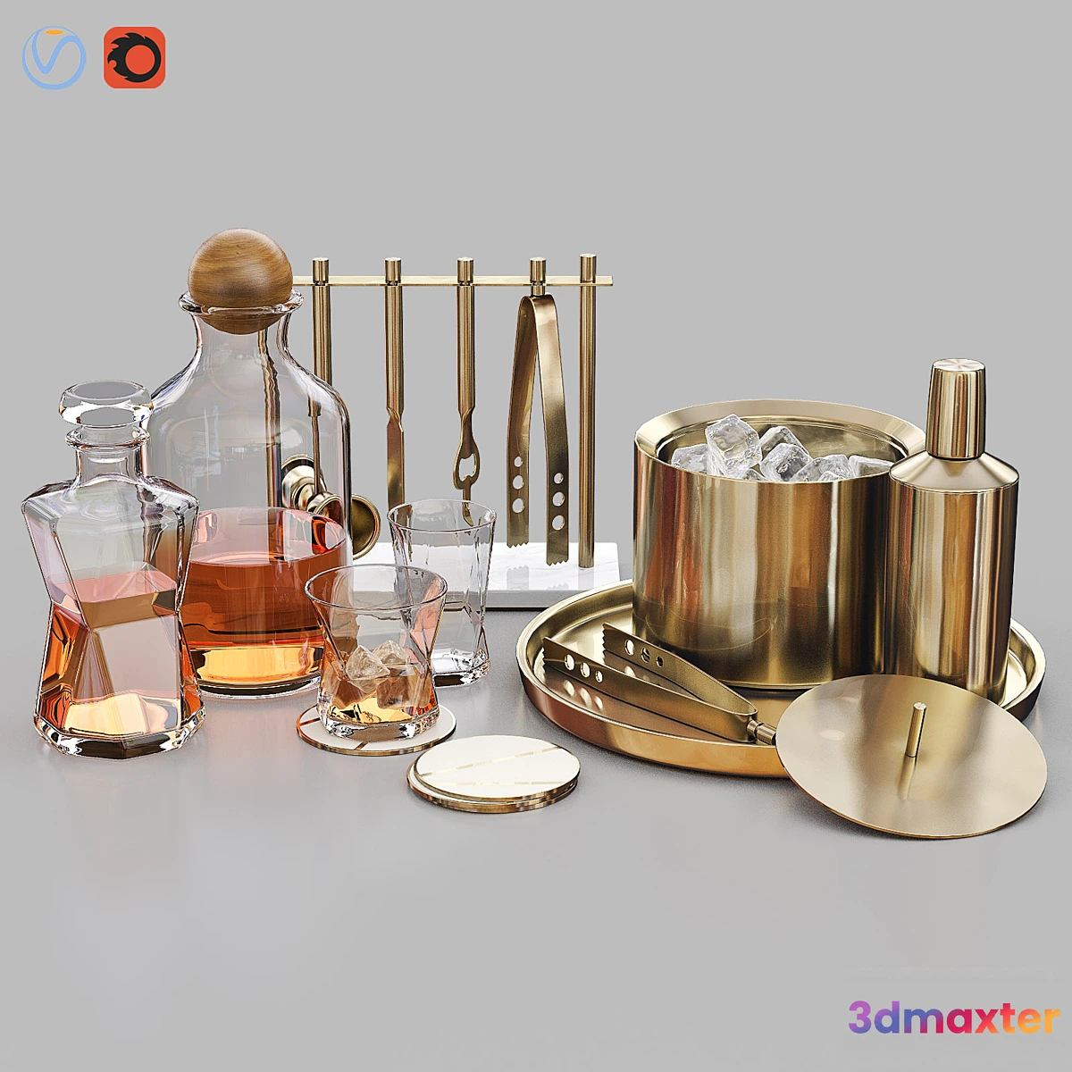 612949 - WEST ELM Bar Whiskey Set V2