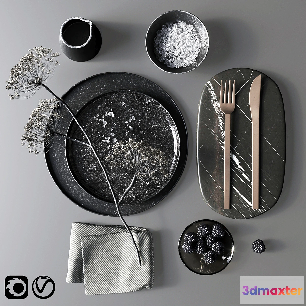612967 - Black tableware - No.2
