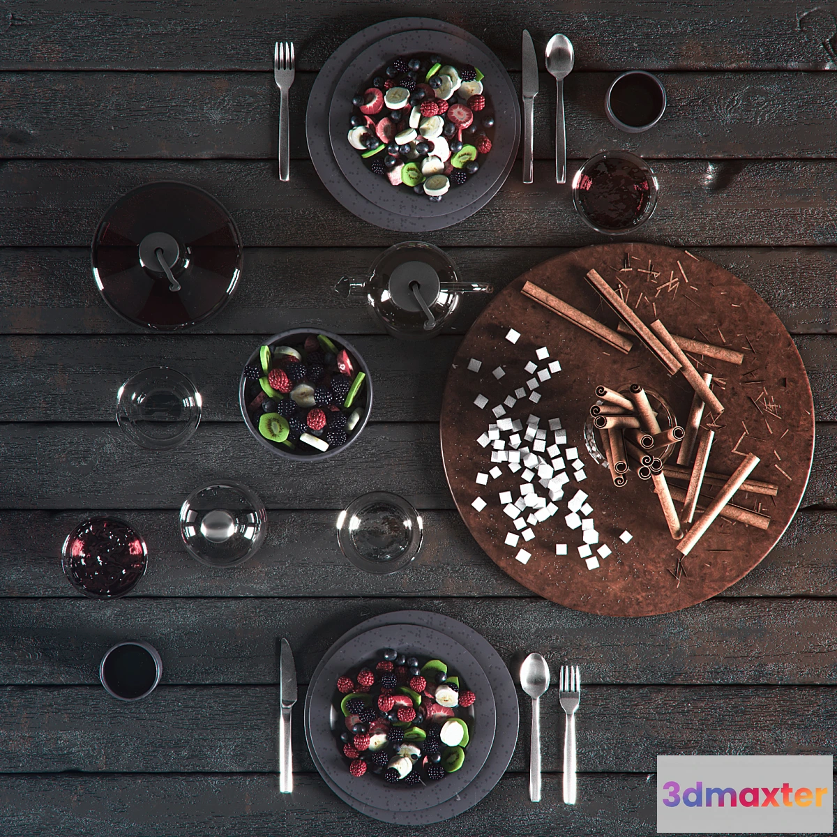 612987 - Table setting in black colors - No.2