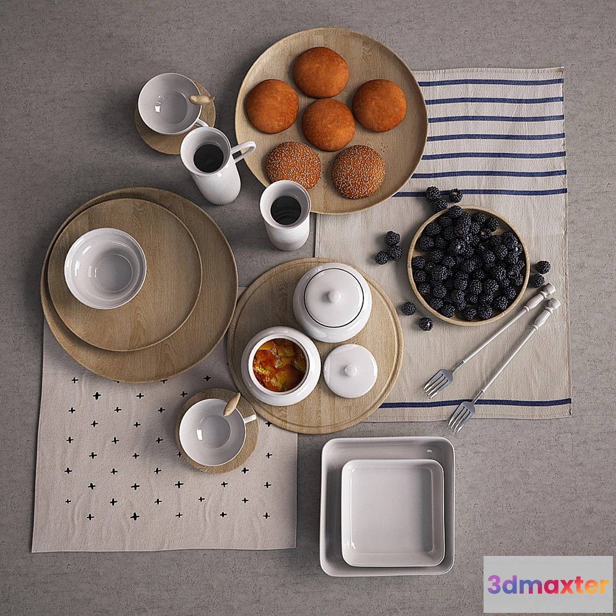 644551 - Serving with blackberries