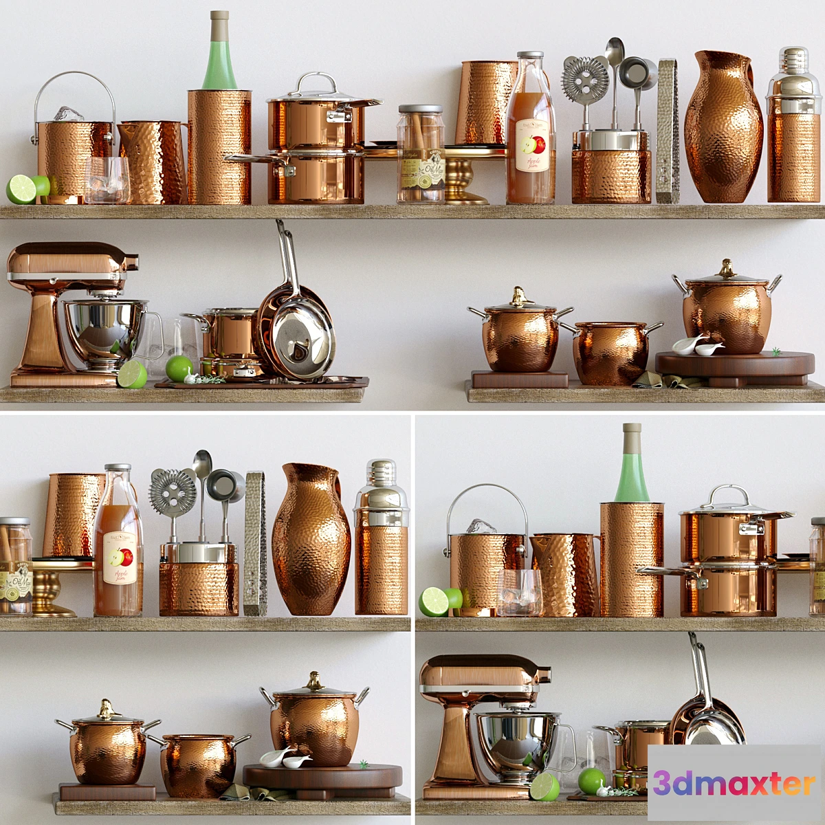 653319 - Collection of elite copper utensils