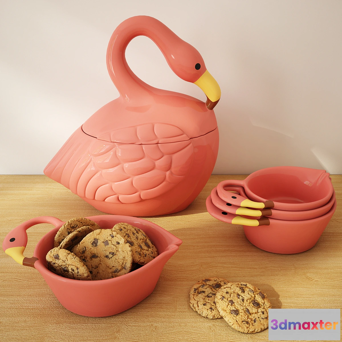 665899 - Flamingo decor set