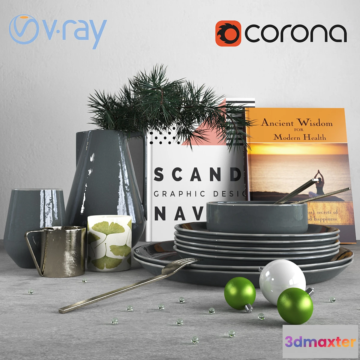 670679 - Scandinavian Christmas Decor Set