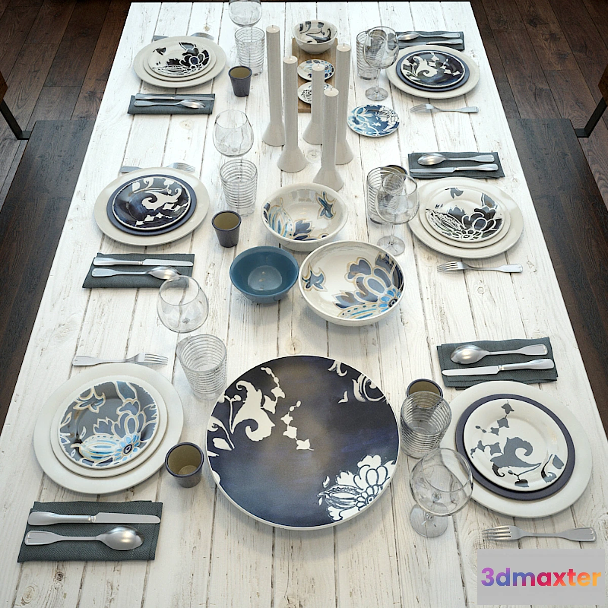 673609 - Tableware Indigo