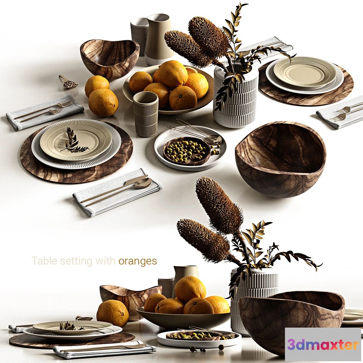 776519 - Table setting with oranges