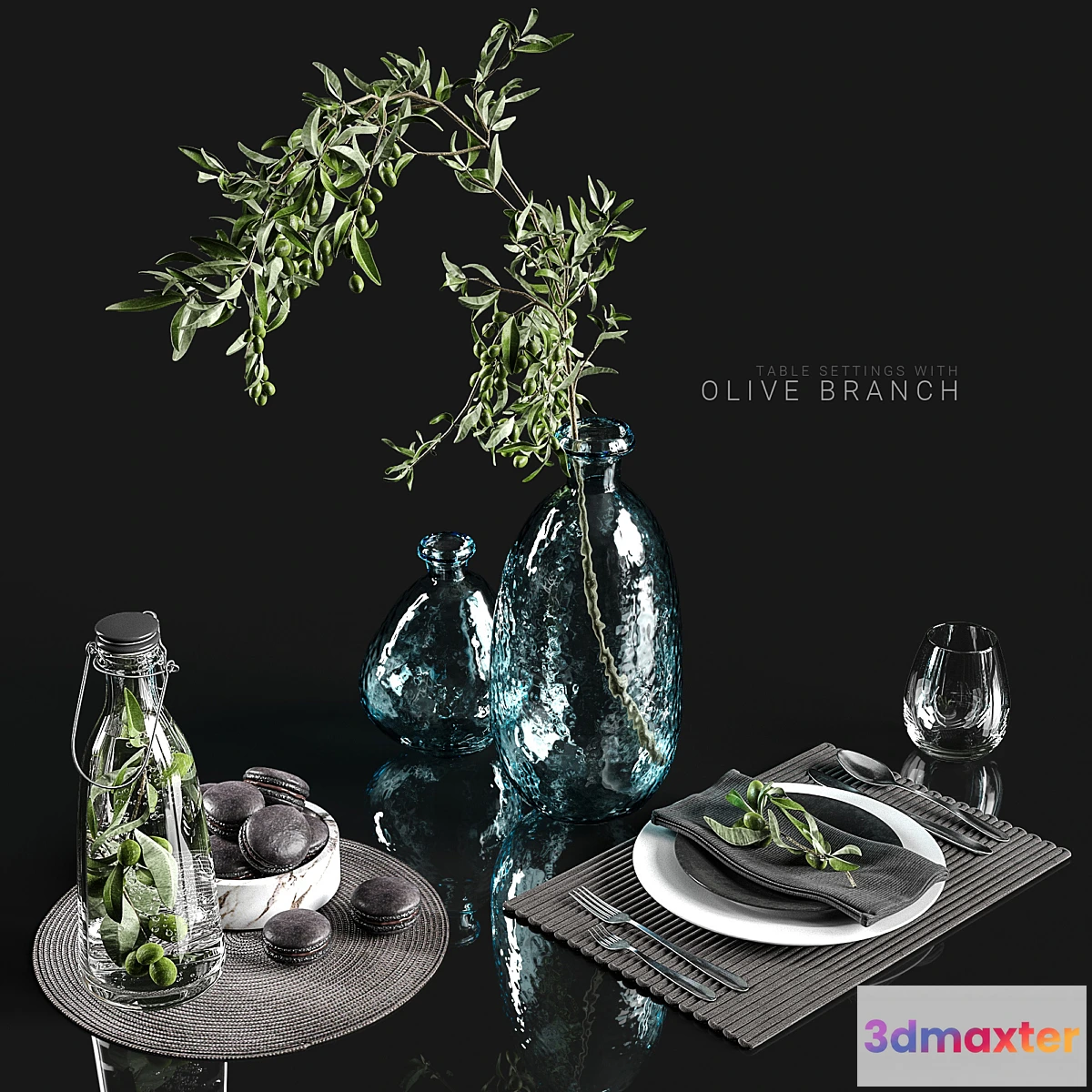 776543 - Table settings with olive branch - No.2