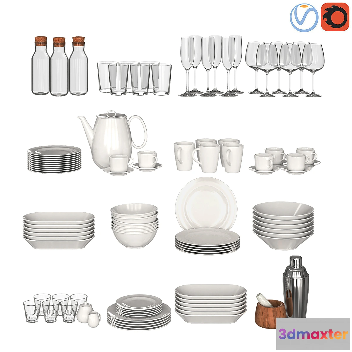 776575 - White dishes