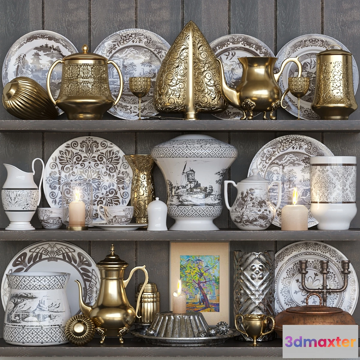 776621 - Set of vintage dishes 12. Service