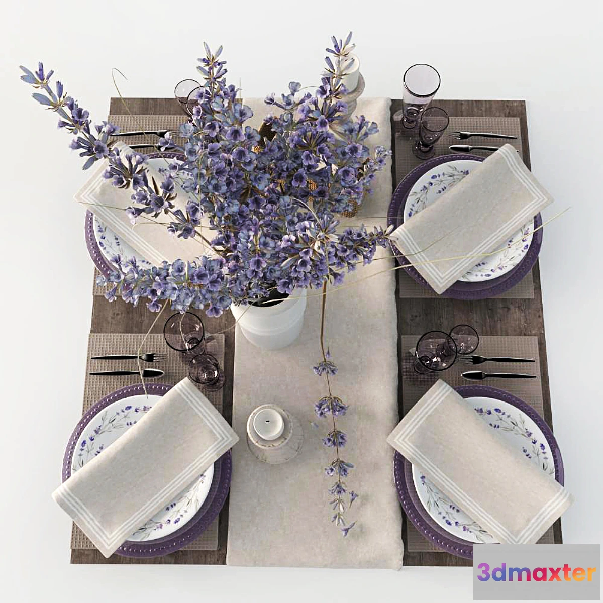 788266 - Table setting with lavender - No.2