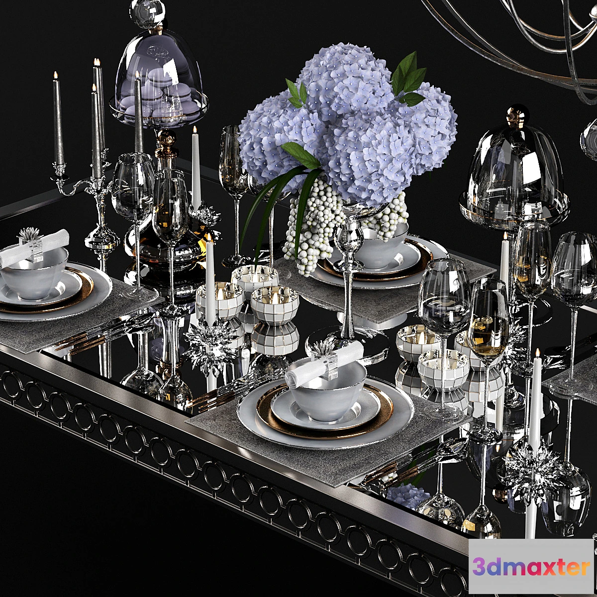 788278 - Sophie Mirrored Dining Table_set - No.3