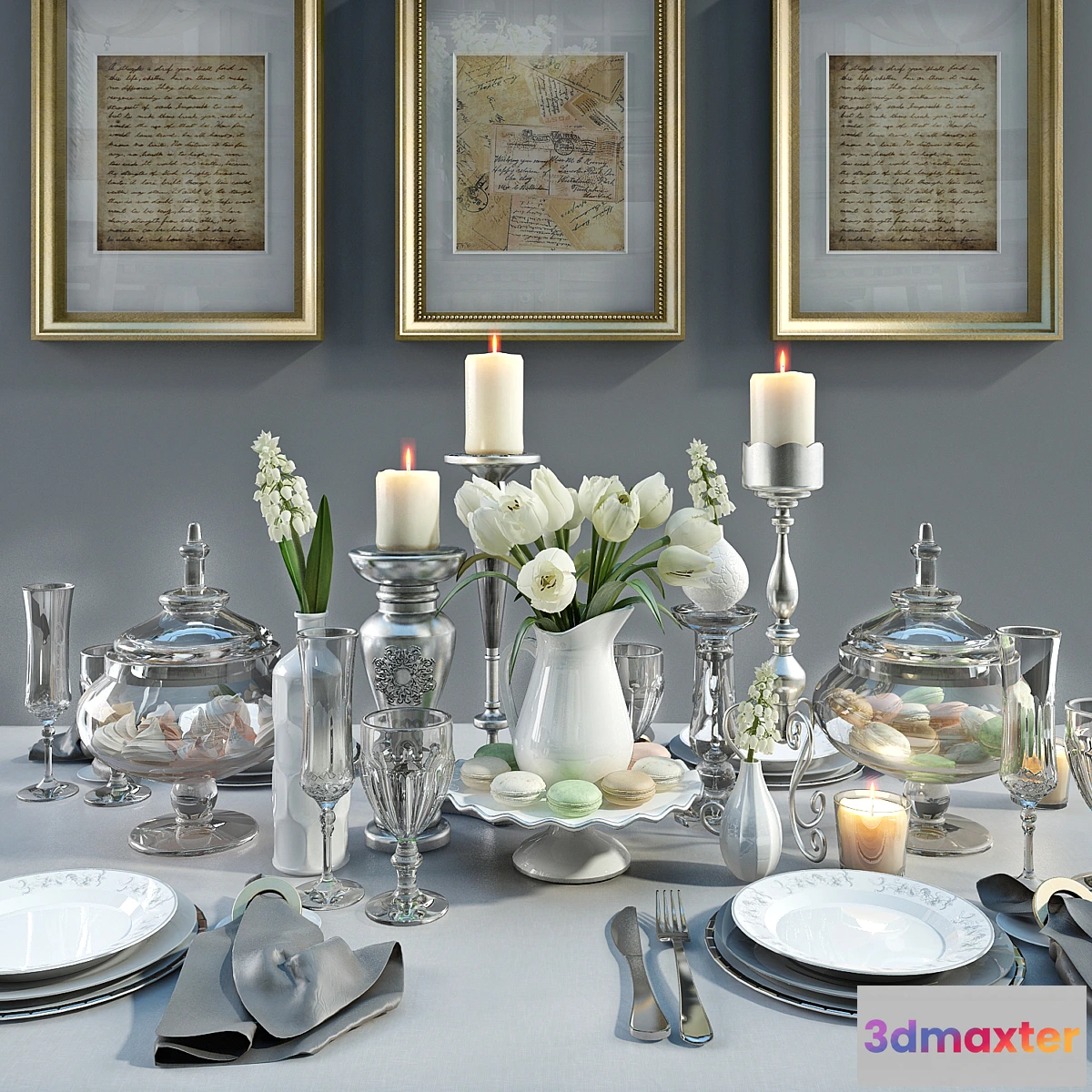 889824 - Serving table with tulips - No.2