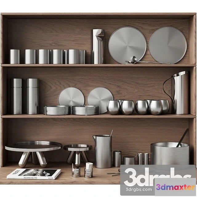 980506 - 059 Kitchen Secor Set Dishes Aluminum 01