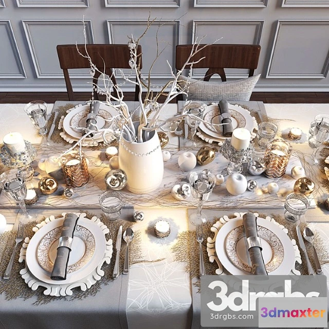 980788 - Festive table setting with apples