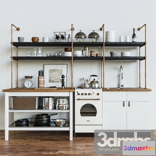 981162 - Kitchen Set Loft Style