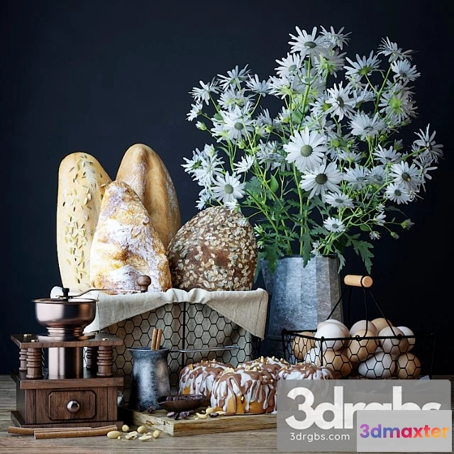 981164 - Kitchen set with bread and cinnapons - No.2