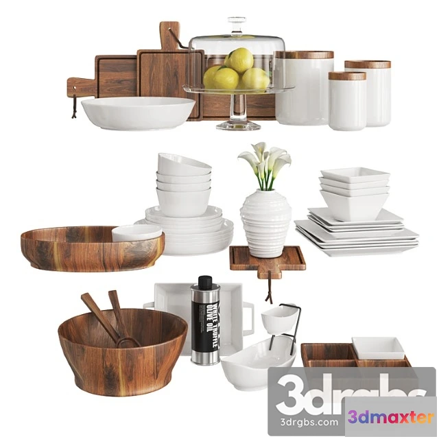 981168 - Kitchen Set Wood And White