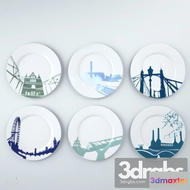 981250 - London River Series Plates