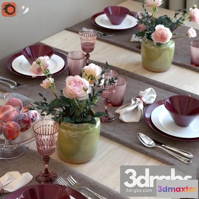 981408 - Serving Table Tea Roses