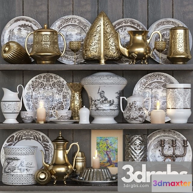 981466 - Set Of Vintage Dishes 12 Service